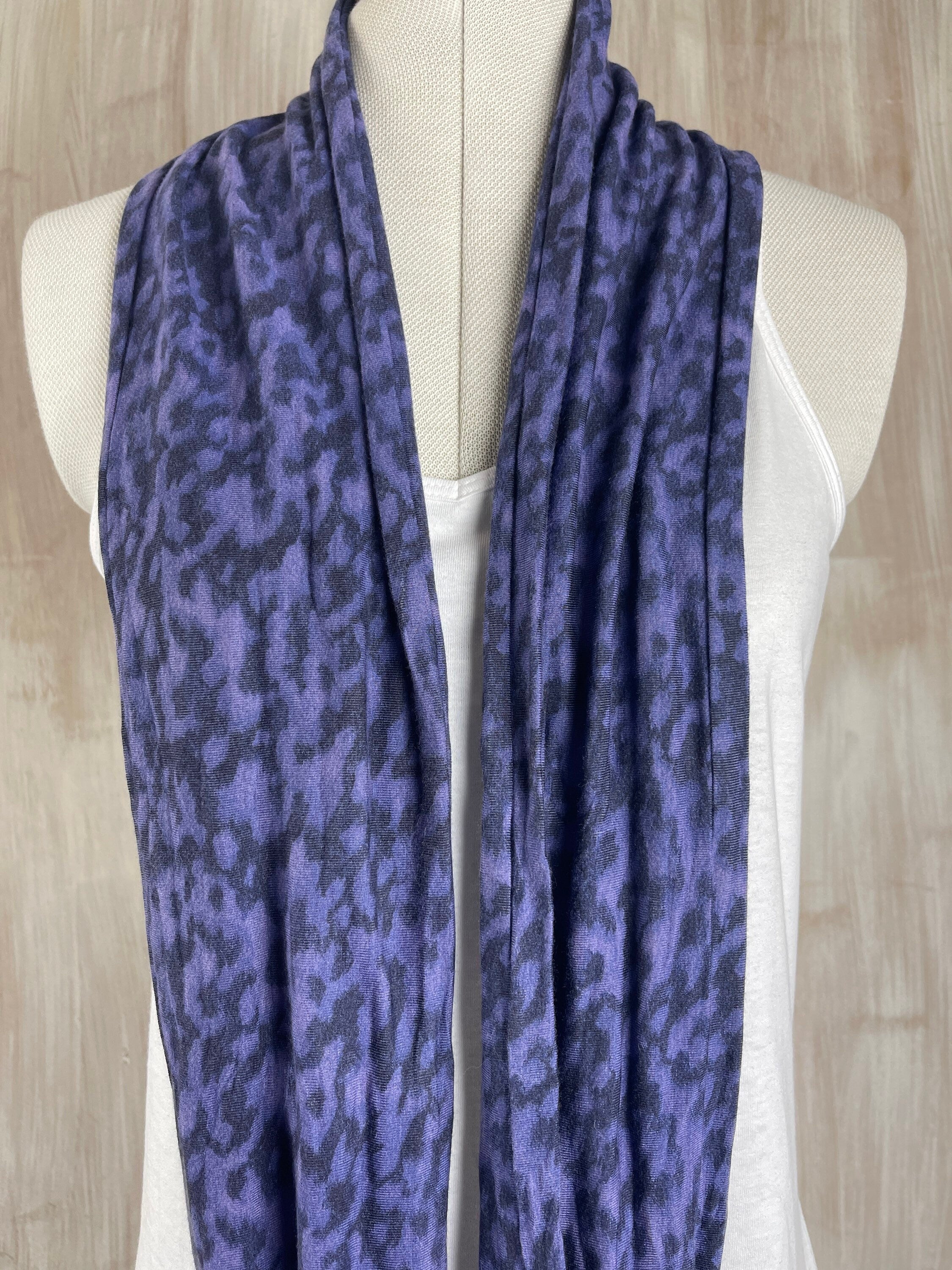 Liberty of London Jersey Infinity Scarf in Mottled Blue