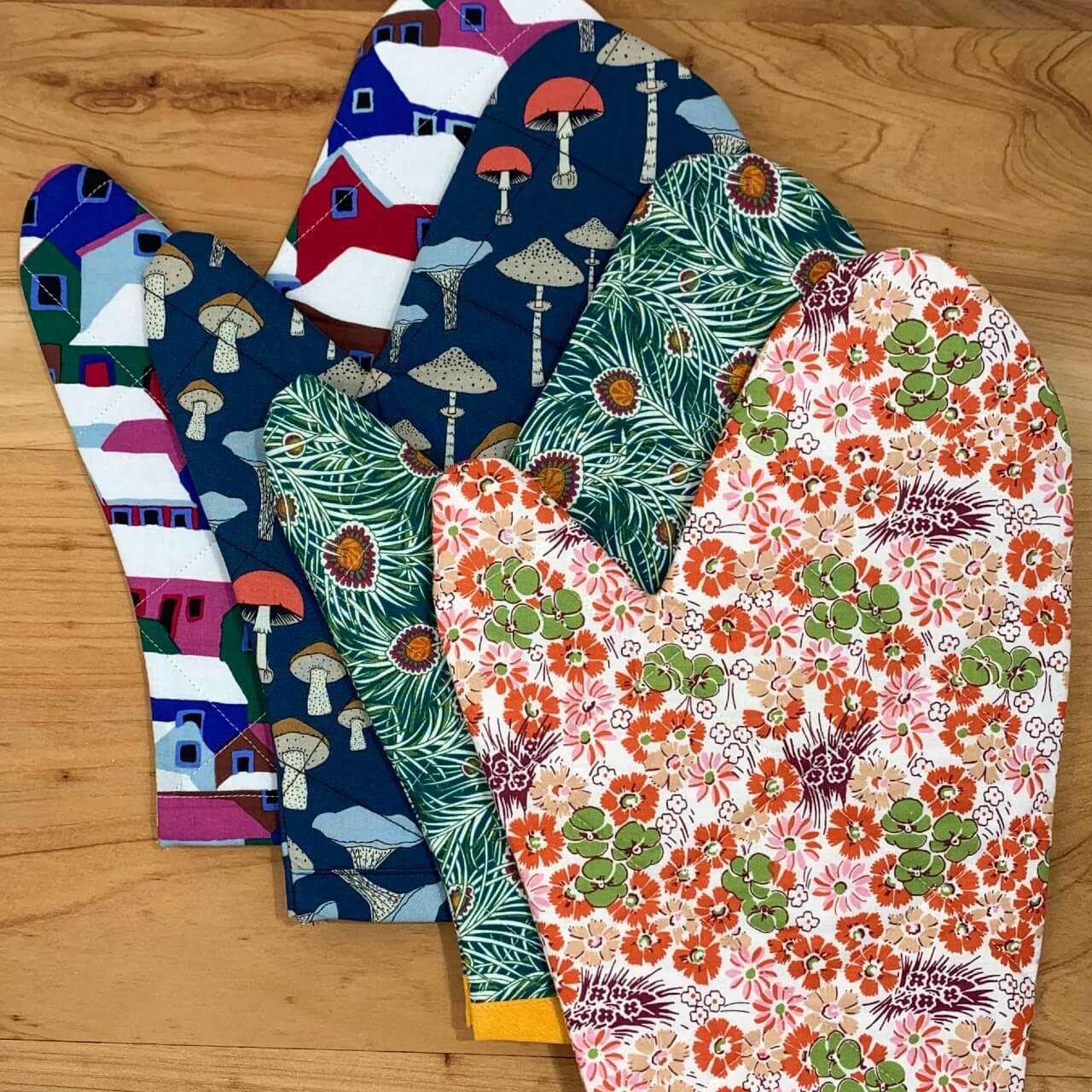 Handmade Quilted Oven Mitt