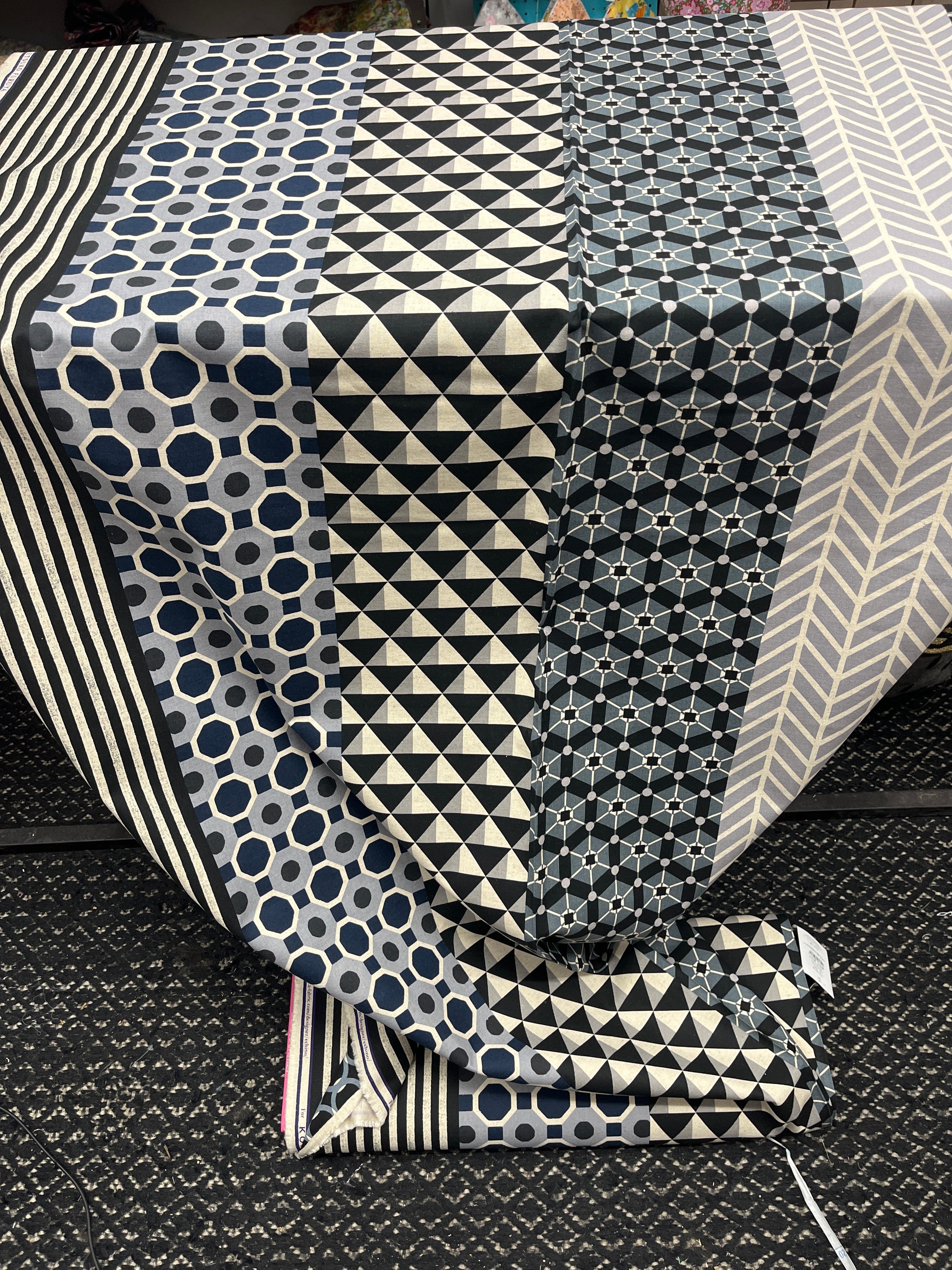 echino Geometric Panels – Etsuko Furuya from Kokka Fabrics