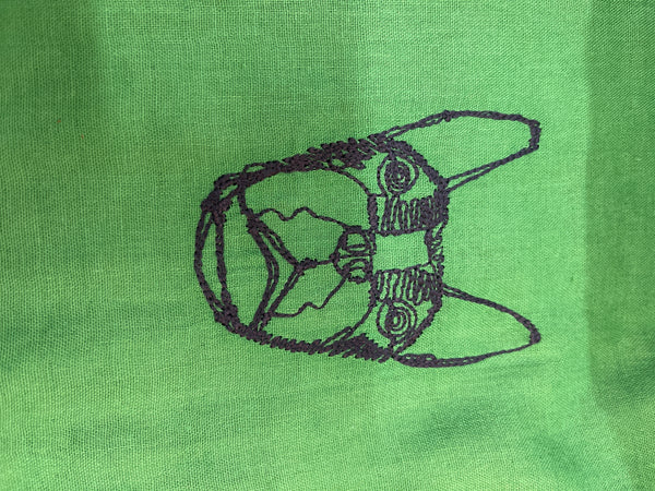 Hayu Embroidered Dogs by Manaba Ogwa Dogs - Kokka Fabrics