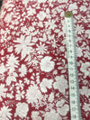 Liberty Emily Blossom 108" Wideback Quilting Cotton – Crimson & Olive Leaf
