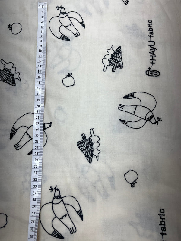 Hayu Embroidered by Manaba Ogwa Doves