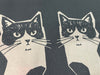 Echino Two Cats – NekoNoe by Etsuko Furuya | Cotton Linen Canvas