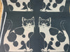 Echino Two Cats – NekoNoe by Etsuko Furuya | Cotton Linen Canvas
