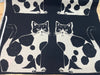 Echino Two Cats – NekoNoe by Etsuko Furuya | Cotton Linen Canvas
