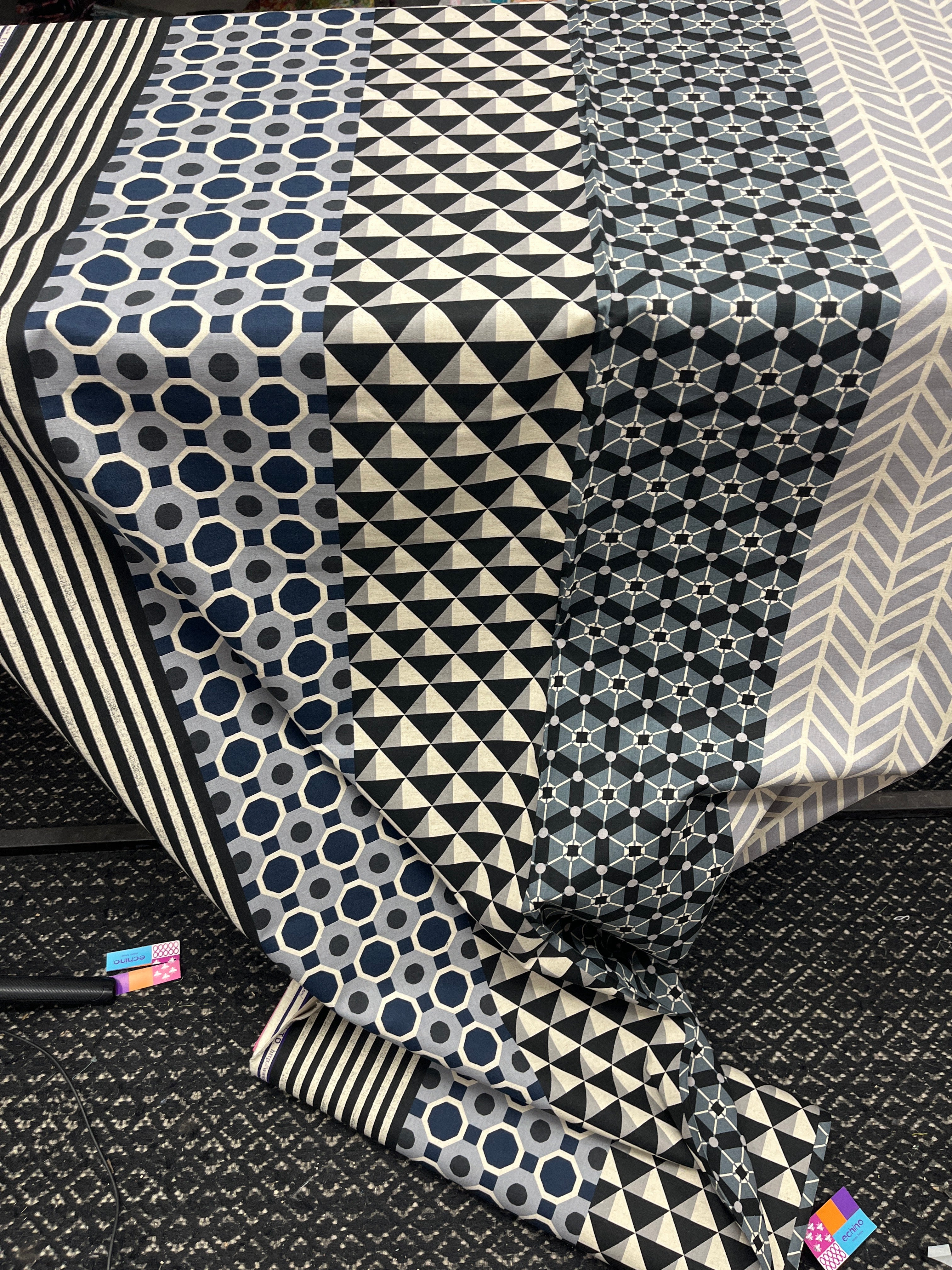 echino Geometric Panels – Etsuko Furuya from Kokka Fabrics