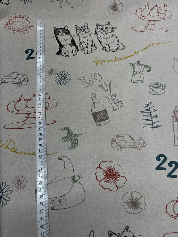 Hayu Cats & African Animals by Manabu Ogawa – Kokka Fabrics