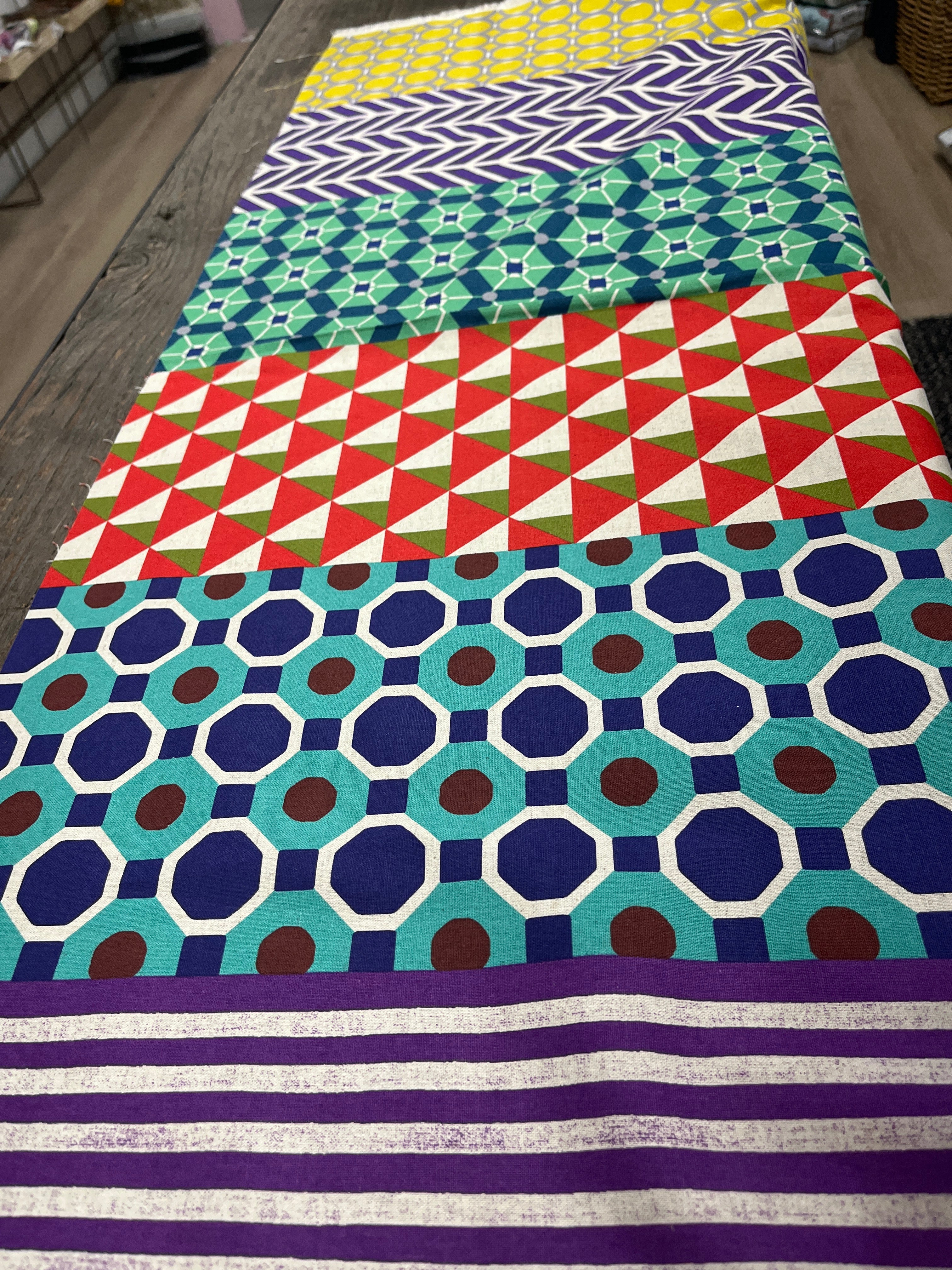 echino Geometric Panels – Etsuko Furuya from Kokka Fabrics