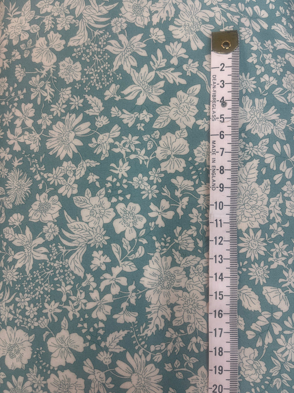 Liberty Emily Blossom 108" Wideback Quilting Cotton – Crimson & Olive Leaf