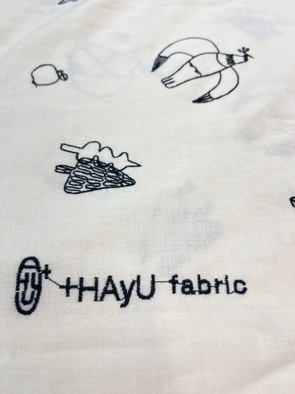 Hayu Embroidered by Manaba Ogwa Doves