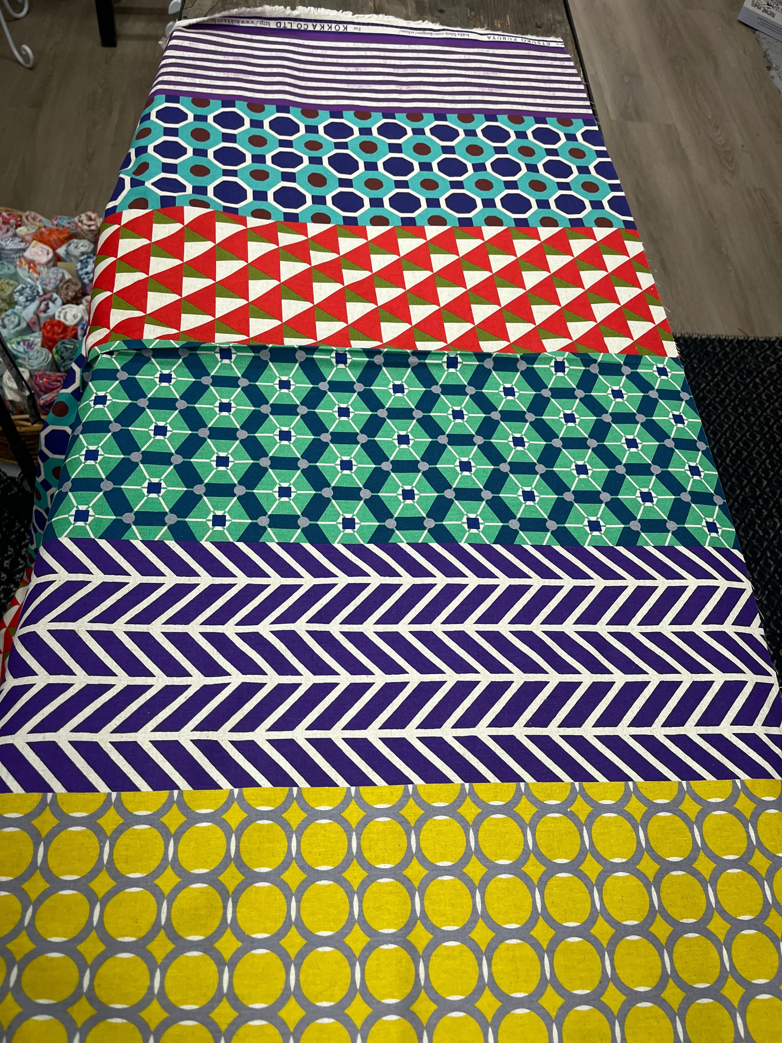 echino Geometric Panels – Etsuko Furuya from Kokka Fabrics