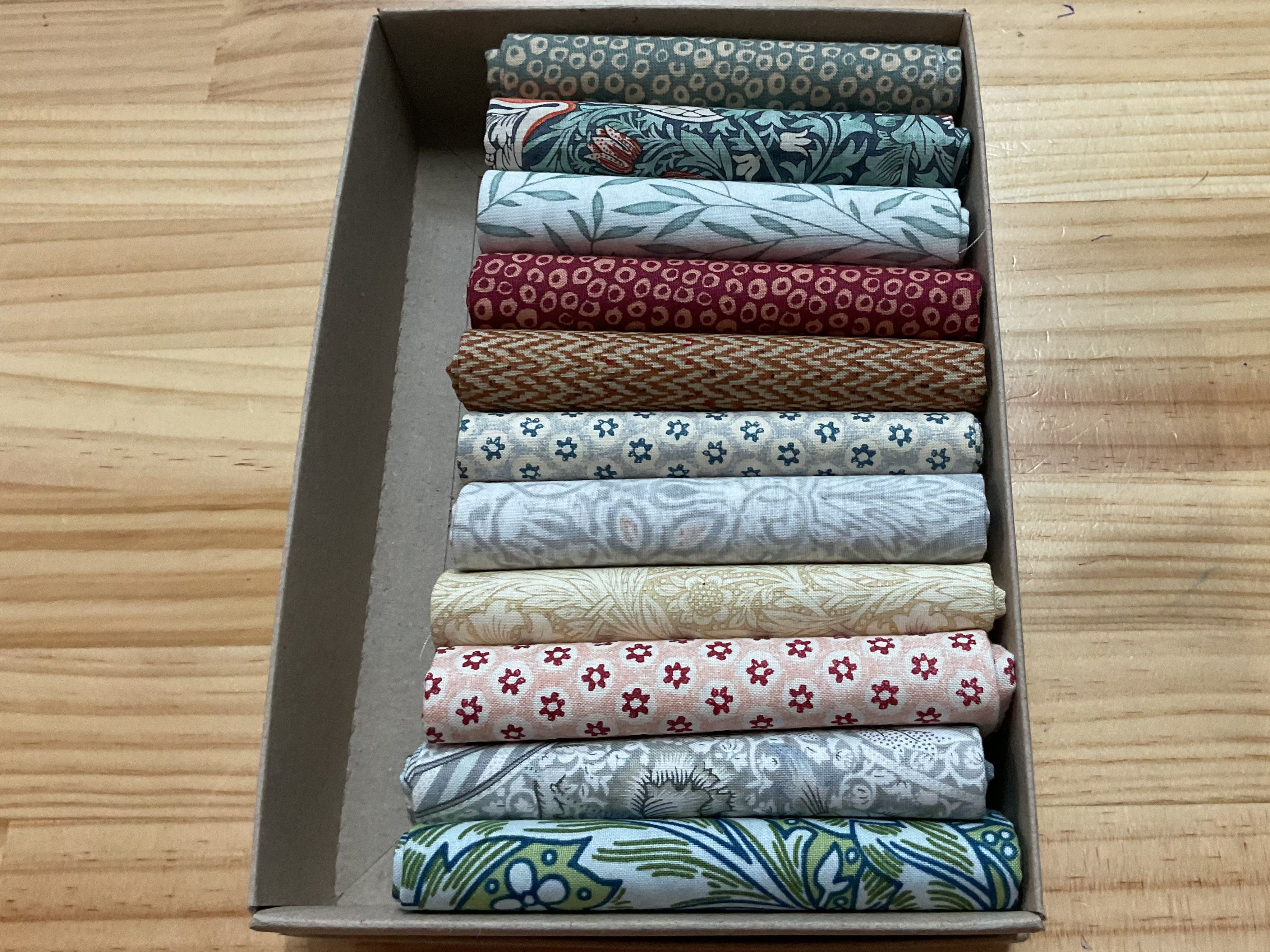 Curated Mystery Bundle of 11 Fat Quarters from OOP William Morris Fabrics