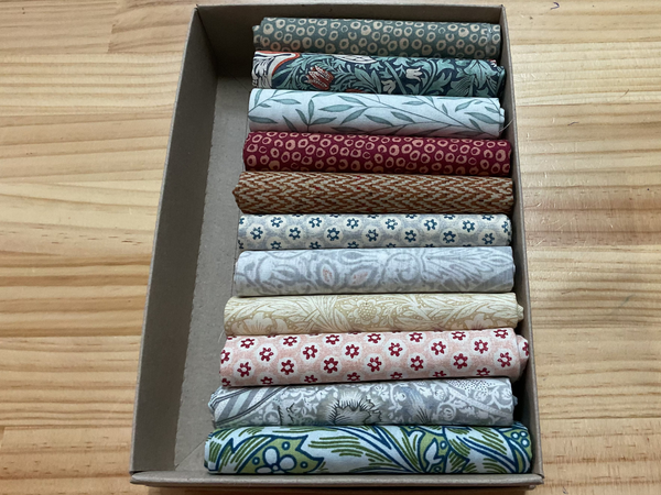 Curated Mystery Bundle of 11 Fat Quarters from OOP William Morris Fabrics