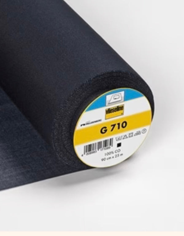 Vilene - Fusible Lightweight Woven Interfacing - G710 - Black