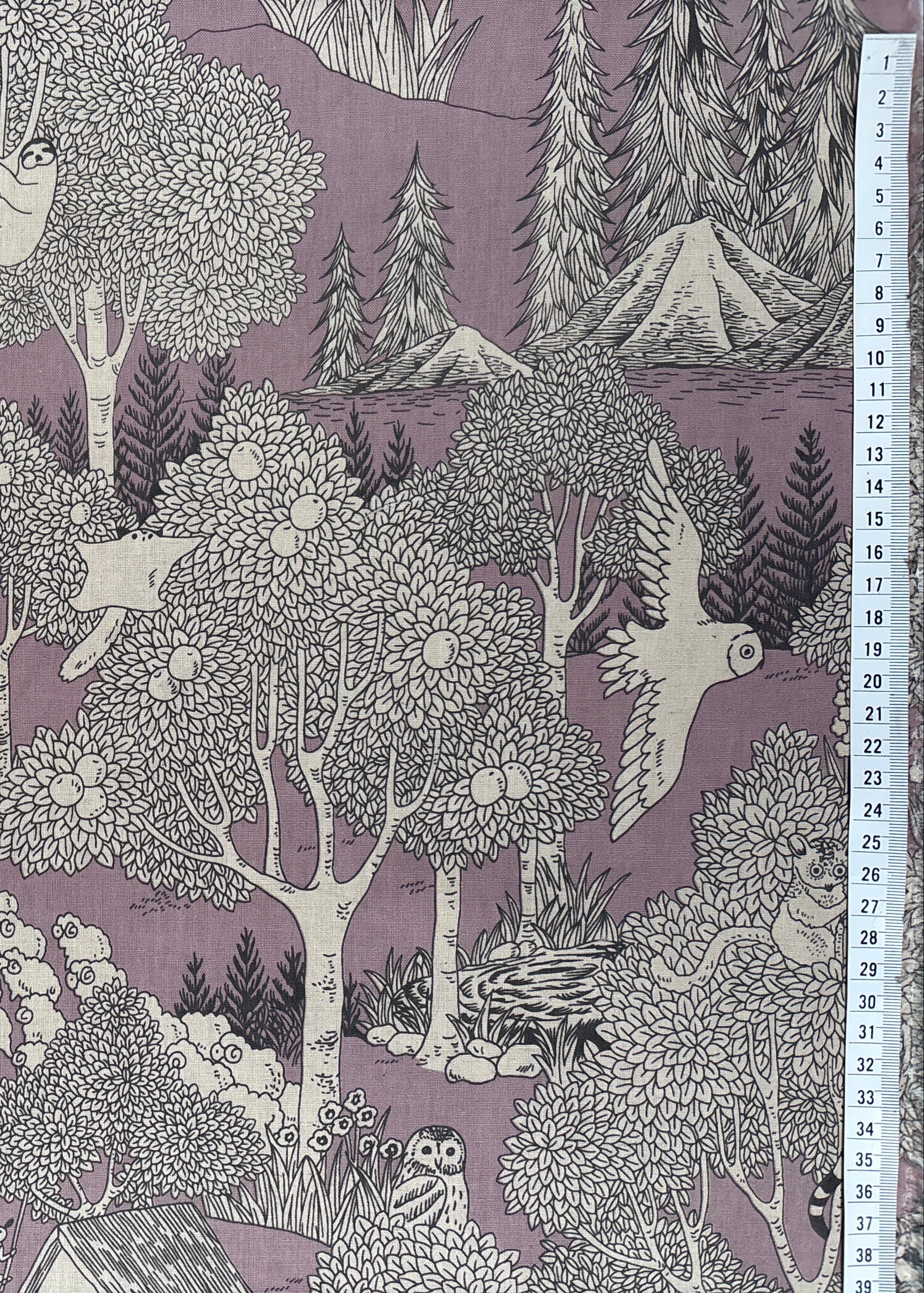 Kokka Fabric EGX-8502 3 B11 Purple Forest