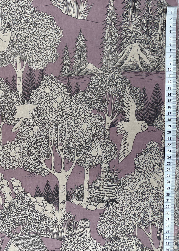 Kokka Fabric EGX-8502 3 B11 Purple Forest