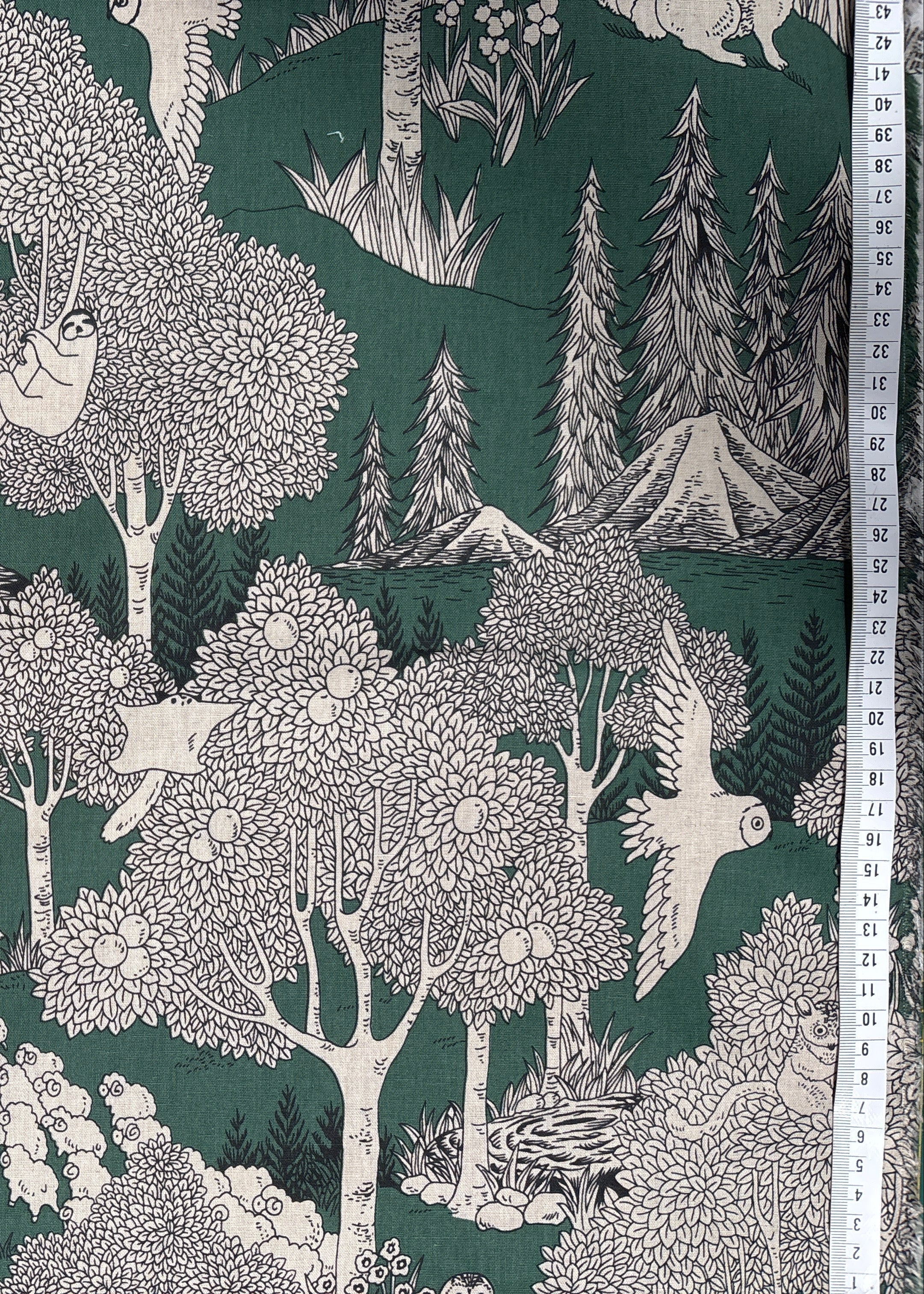 Kokka Fabric EGX 8502_3_C35 Green Forest
