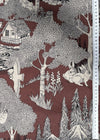 Kokka Fabric EGX-8502_3_D31 Brown Forest