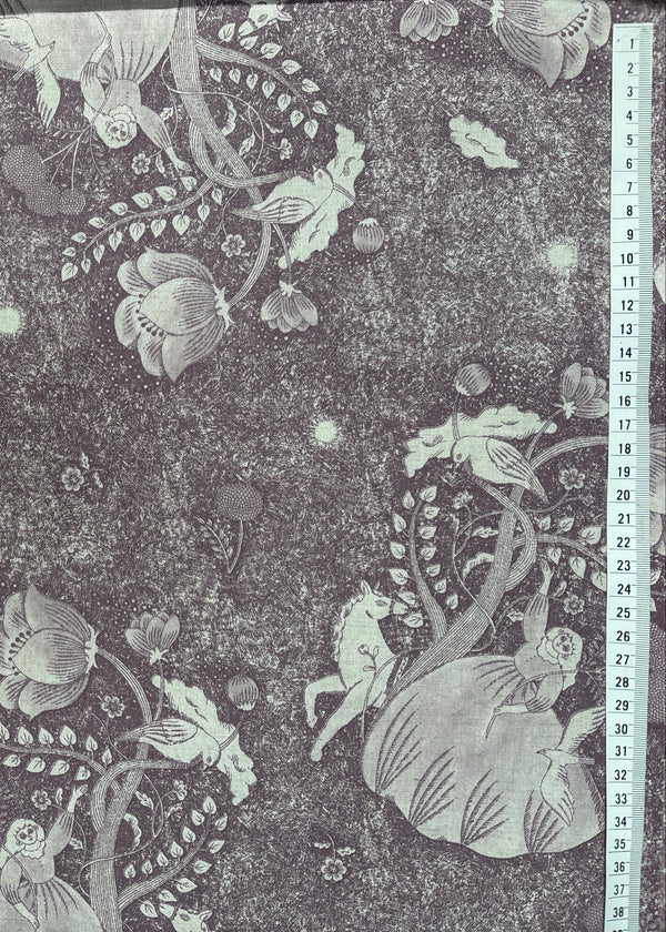 Kokka Fabric EGX9230_3_C11 Purple Ladies and Unicorns