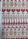 Kokka Fabric HGA_1000_101B03 Babushka Dolls Red Pink