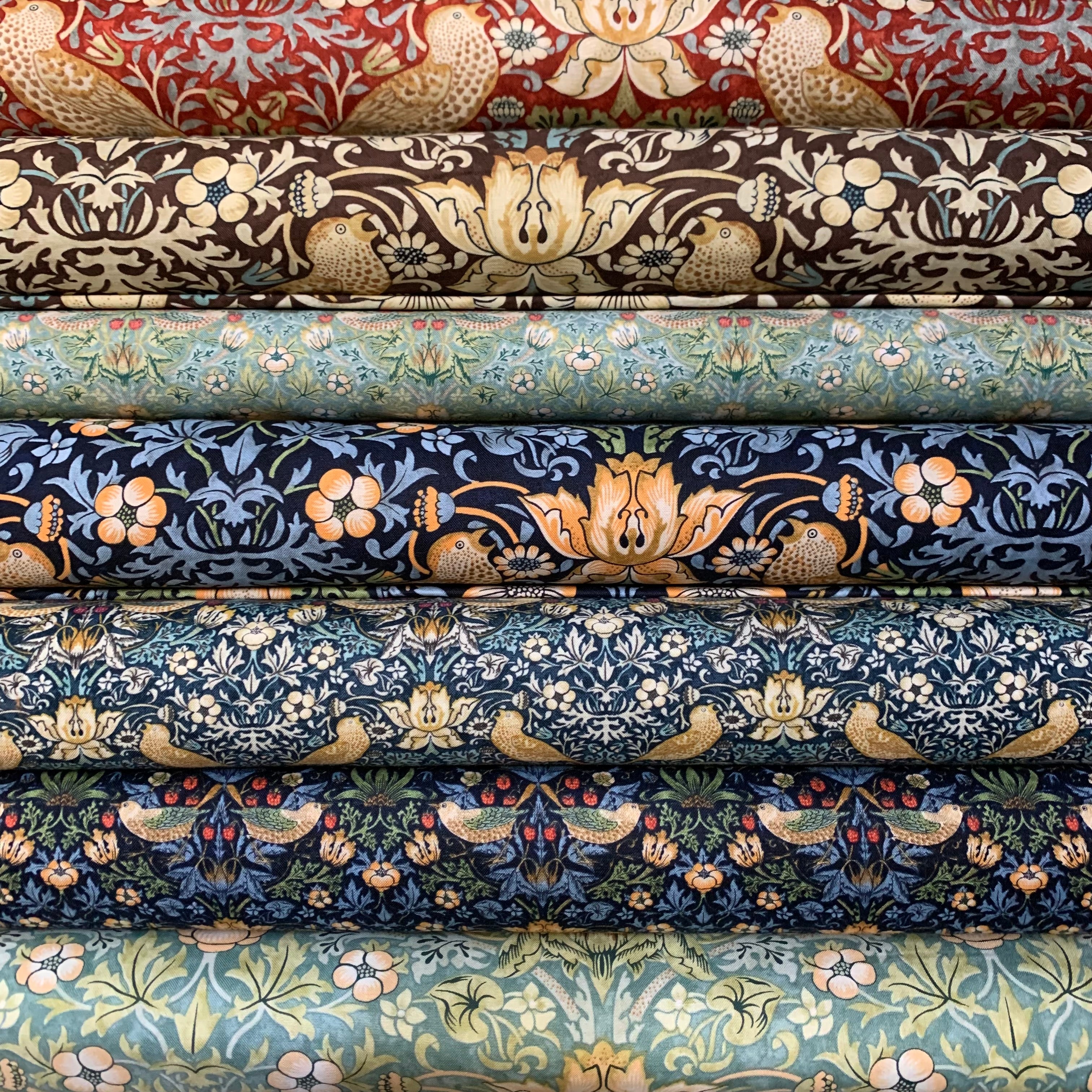 William Morris Strawberry Thief Fabric Premium Cotton The william-morris-strawberry-thief-fabric-premium-cotton-the